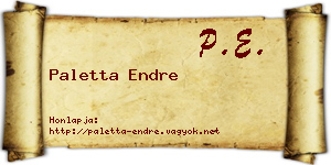 Paletta Endre névjegykártya